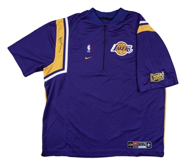 2000 Rick Fox NBA Finals Game Used & Signed Los Angeles Lakers Shooting Shirt (Fox LOA)